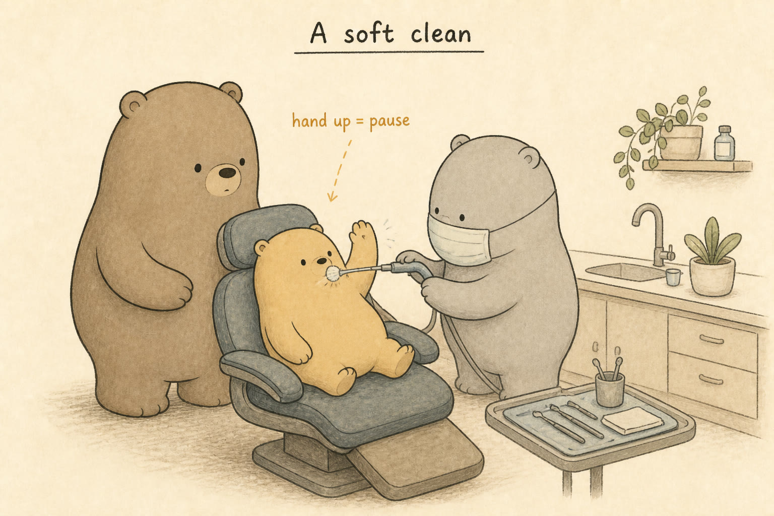 Field-guide scene: A soft clean